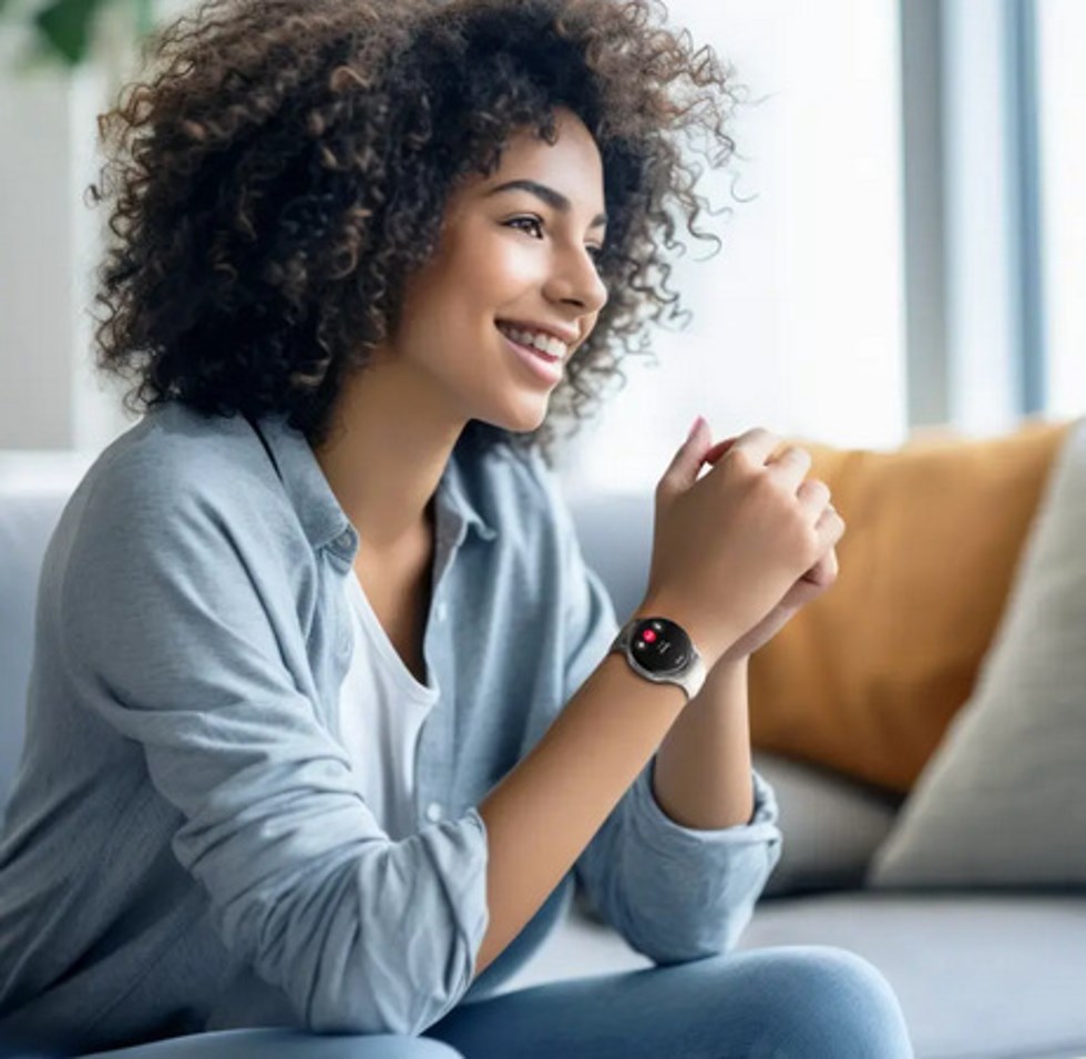 Hama 8900, smart hodinky, béžové/stříbrné AMOLED displej